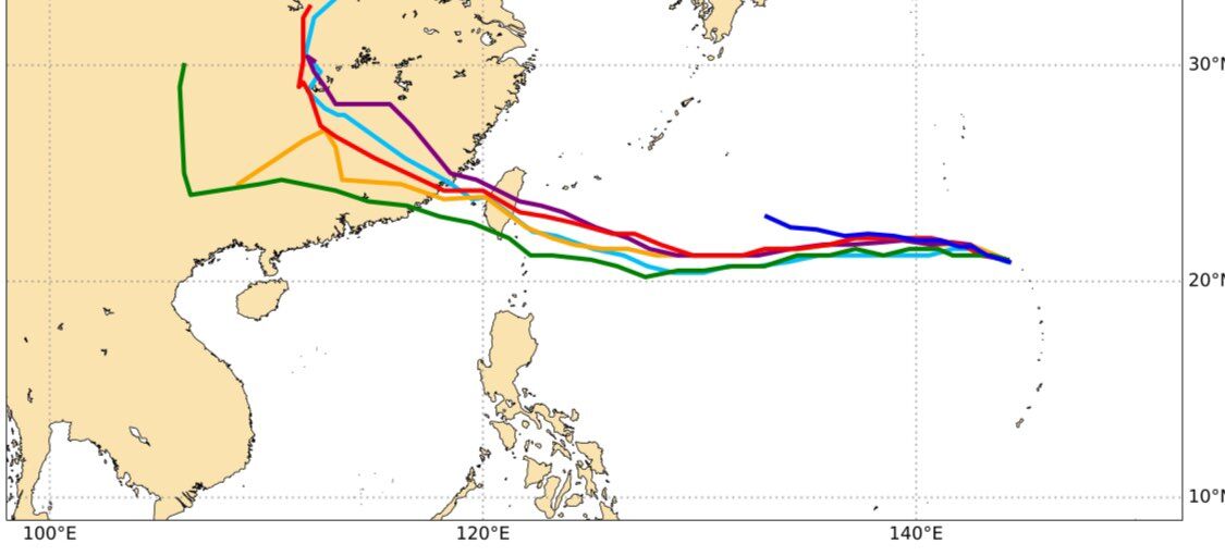 ▲▼賈新興：楊柳颱風的走向決定它的命運。（圖／翻攝臉書／賈新興）
