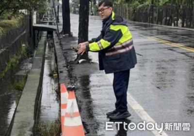 陸龜「超慢速爬行」險被車輾 潮州警當快遞助牠過馬路