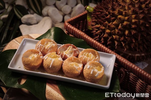 ▲市集限定美食「榴槤椰奶波波」。（圖／記者許宥孺翻攝）