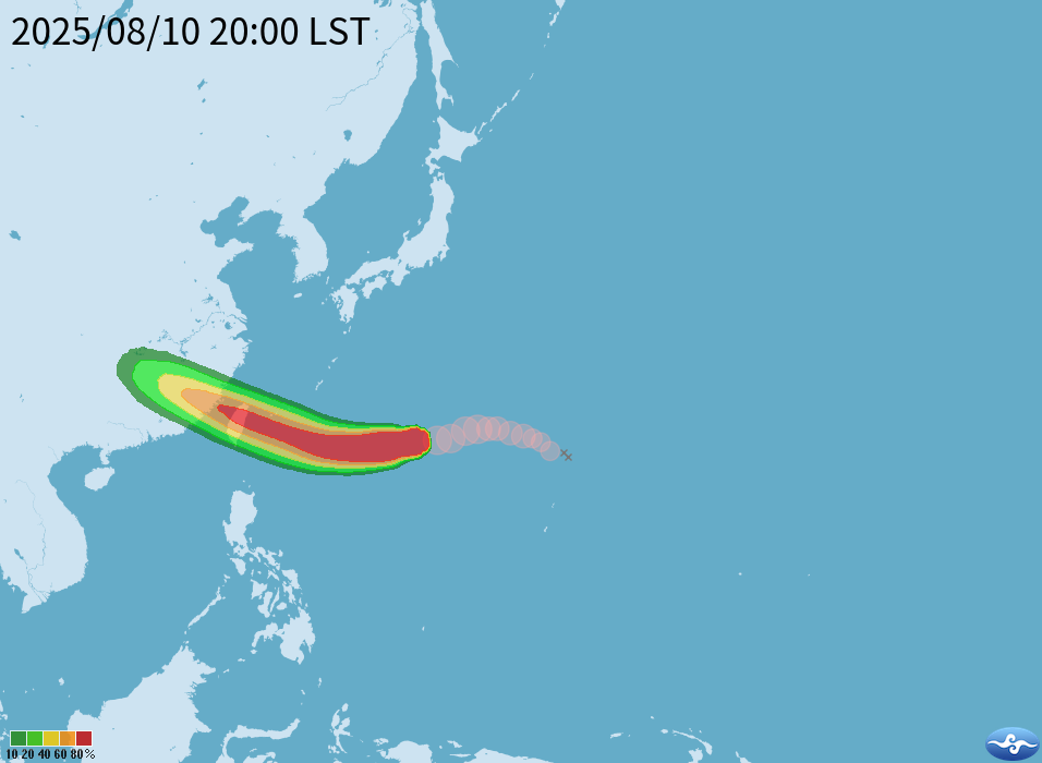 ▲颱風楊柳最新動態。（圖／翻攝自氣象署）