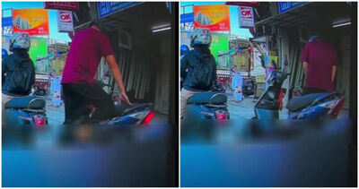 台南超狂騎士紅燈跳車「路邊尿尿」!目擊者傻眼:想不到這麼急