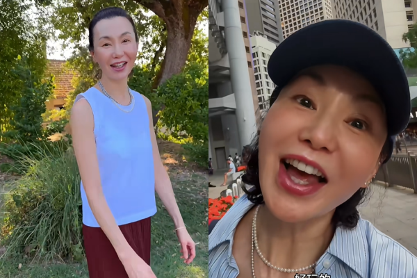 ▲張曼玉開心與粉絲打招呼。（圖／翻攝自小紅書@張曼玉 Maggie）