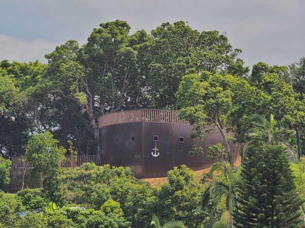 ▲北市大地處以「航運」為靈感，於圓山風景區打造一座「森林方舟」。（圖／大地處提供）