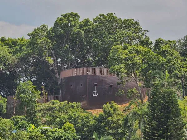 ▲北市大地處以「航運」為靈感，於圓山風景區打造一座「森林方舟」。（圖／大地處提供）