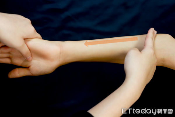 兒童中暑推拿穴位。（圖／台北慈濟醫院提供）