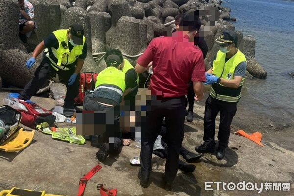 ▲▼             瑞芳蝙蝠洞公園前驚傳男子溺水。（圖／記者郭世賢翻攝，下同）