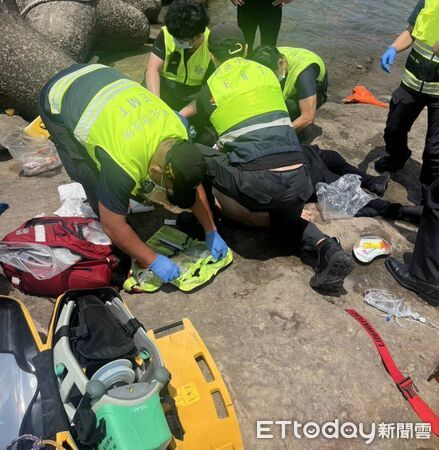 ▲▼             瑞芳蝙蝠洞公園前驚傳男子溺水。（圖／記者郭世賢翻攝，下同）