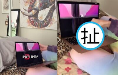 超薄1張竟成「筆電終結者」　女網紅MacBook螢幕一開超慘