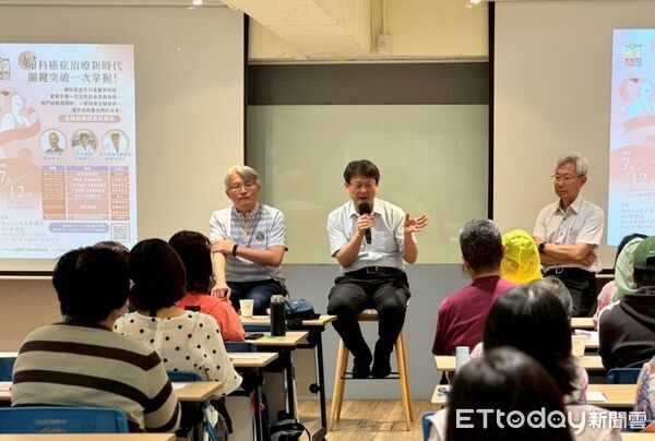 ▲雙胞胎姊姊也罹患卵巢癌，抗癌鬥士勉勵病友勇敢對抗病魔。（圖／記者游瓊華翻攝）