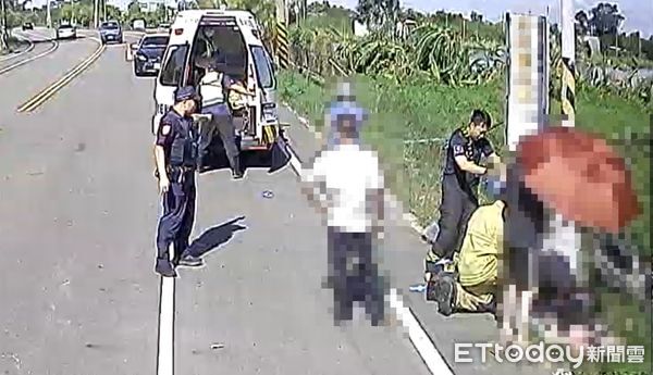 ▲嘉義車禍釀祖孫1死1傷。（圖／記者翁伊森翻攝，下同）