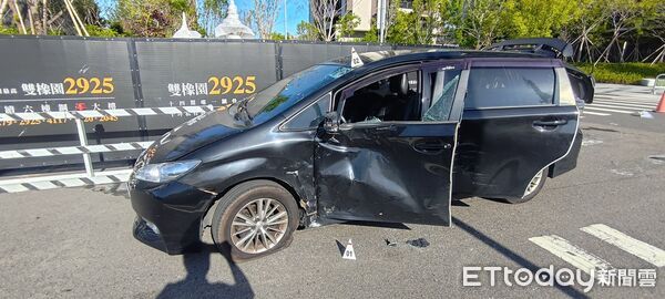 ▲五分局車禍肇事者到案。（圖／記者游瓊華翻攝）