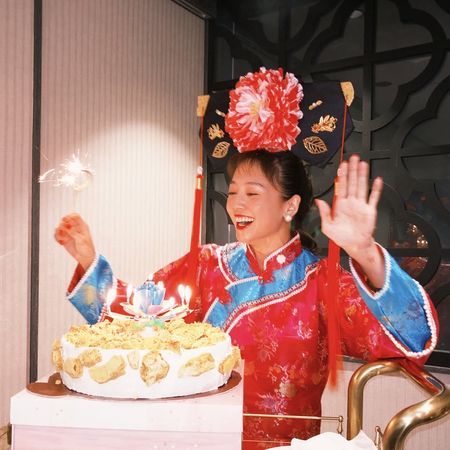 ▲鬼鬼生日辦「還珠格格派對」！　演藝圈好友全扮成格格阿哥狂歡。（圖／翻攝自IG／大文）