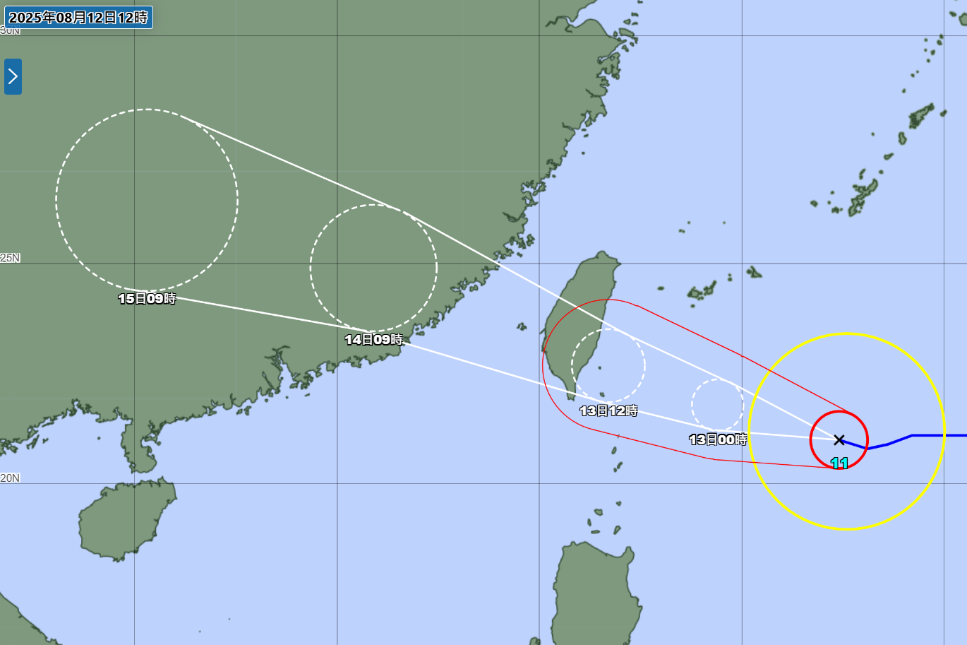 ▲▼ 。（圖／翻攝自日本氣象廳）