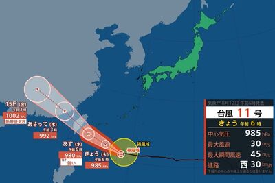 楊柳颱風估這時間點升級強颱！　日媒預測路徑曝「橫貫台灣」