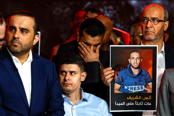 ▲▼半島電視台（Al Jazeera）記者夏立夫（Anas al-Sharif）10日晚間在以色列空襲中喪命。（圖／路透）