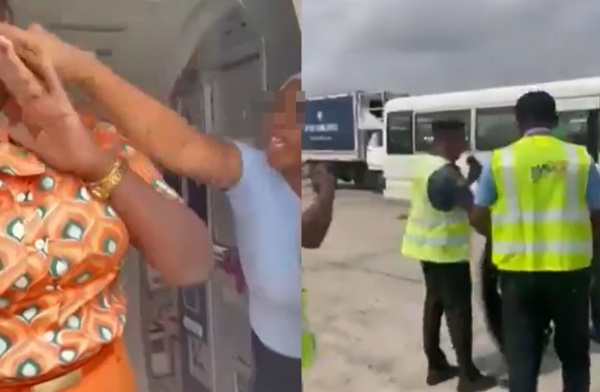 不爽搭機要關閉手機　女乘客暴怒「賞空姐巴掌」被強行送下機。（圖／翻攝自X）