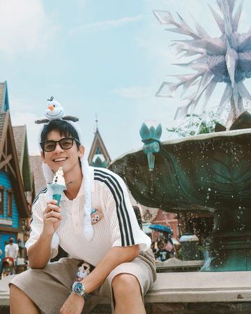 ▲林柏宏驚喜現身香港迪士尼。（圖／香港迪士尼提供）