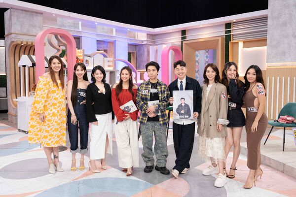 ▲▼劉雨柔（左起）、愛雅、星座老師白瑜、Sandy吳姍儒、派翠克、李明川、阿諾、愷愷、班底Rita，大談荒謬戀情 。（圖／東森綜合台提供）