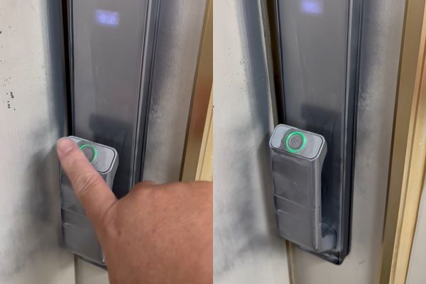 ▲▼樓下惡鄰拿噴漆噴電子鎖，民眾超傻眼。（圖／翻攝臉書／爆料公社公開版）