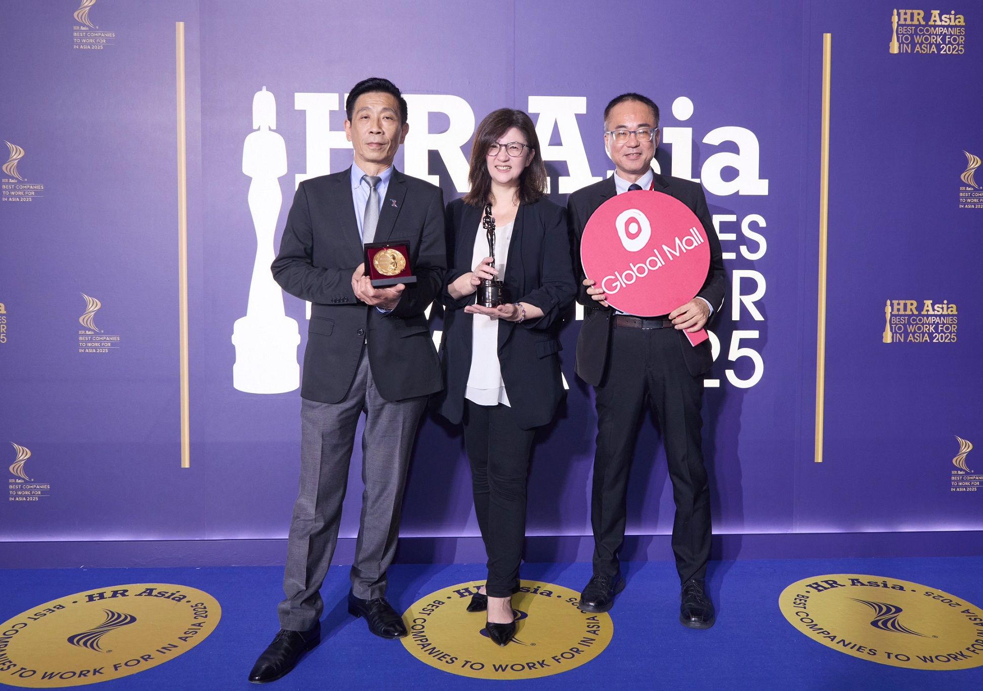 Global Mall勇奪HR Asia三大獎殊榮（圖／Global Mall環球購物中心提供）