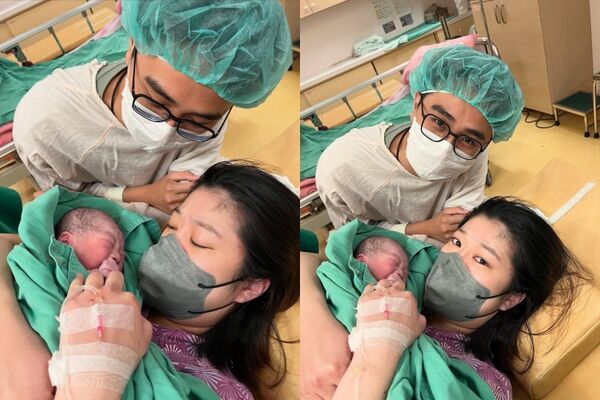 ▲▼荒姨順產兒子！生產飆淚片曝光。（圖／翻攝自Instagram／hhhuangyiii）