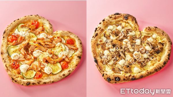 ▲▼堤諾義大利比薩推出七夕限定「愛心比薩」。（圖／業者提供）