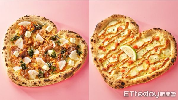 ▲▼堤諾義大利比薩推出七夕限定「愛心比薩」。（圖／業者提供）