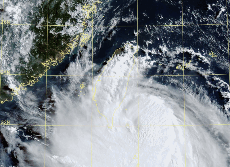 ▲▼楊柳颱風。（圖／中央氣象署、翻攝NOAA）