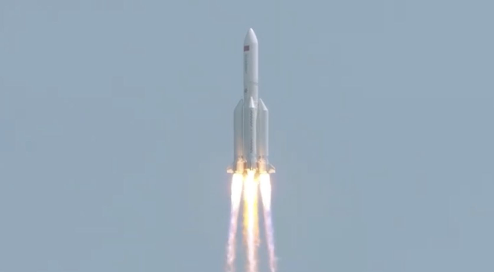 ▲大陸現役「運力最強」長征五號乙運載火箭。（圖／翻攝央視）