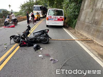 快訊／台8線驚險擦撞！　女騎士閃「倒下的竹子」慘骨折送醫