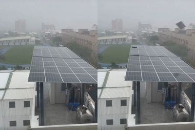 楊柳強襲台東「光電板遭吹飛」！恐怖瞬間曝光