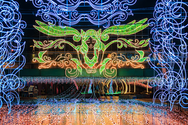 ▲中港大排光雕「神幻秘境」連奪國際雙白金。（圖／新北市水利局提供）