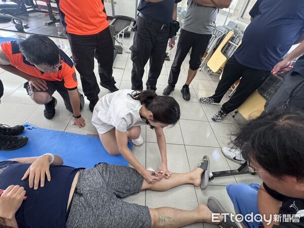 ▲南消第二大隊舉辦骨內血管通路（骨針）教育訓練，強化第一線急救能力。（記者林東良翻攝，下同）