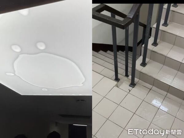 ▲▼楊柳快閃！高雄社宅出包室內大漏雨　住戶掃水自嘲：算社會運動？（圖／Threads／tp6jp6zj3授權提供）