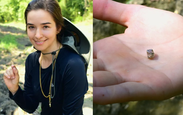 31歲女尋寶挖到2.3克拉白鑽石　「市價80萬元」嗨爆：當訂婚戒。（圖／翻攝自Arkansas State Parks）