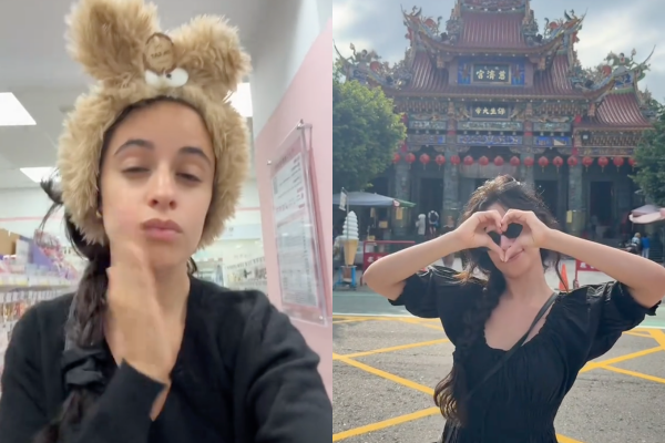 ▲卡蜜拉（Camila Cabello）在高雄逛寶雅。（圖／翻攝自卡蜜拉tik tok）