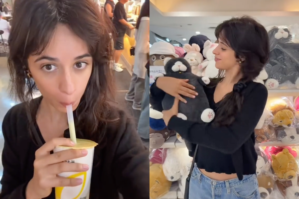 ▲卡蜜拉（Camila Cabello）在高雄逛寶雅。（圖／翻攝自卡蜜拉tik tok）