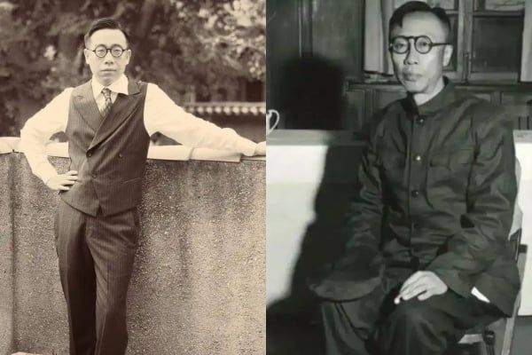 ▲圖左為付強拍攝的復古照，圖右為溥儀，相似度幾乎100％。（合成圖／翻攝微博）