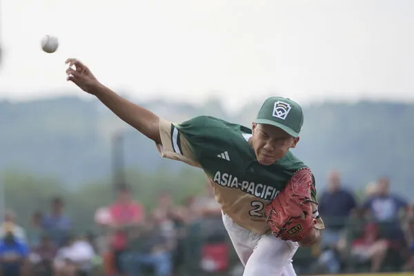 ▲東園少棒 林晉擇連飆82哩火球震驚外媒            。（圖／達志影像／美聯社）