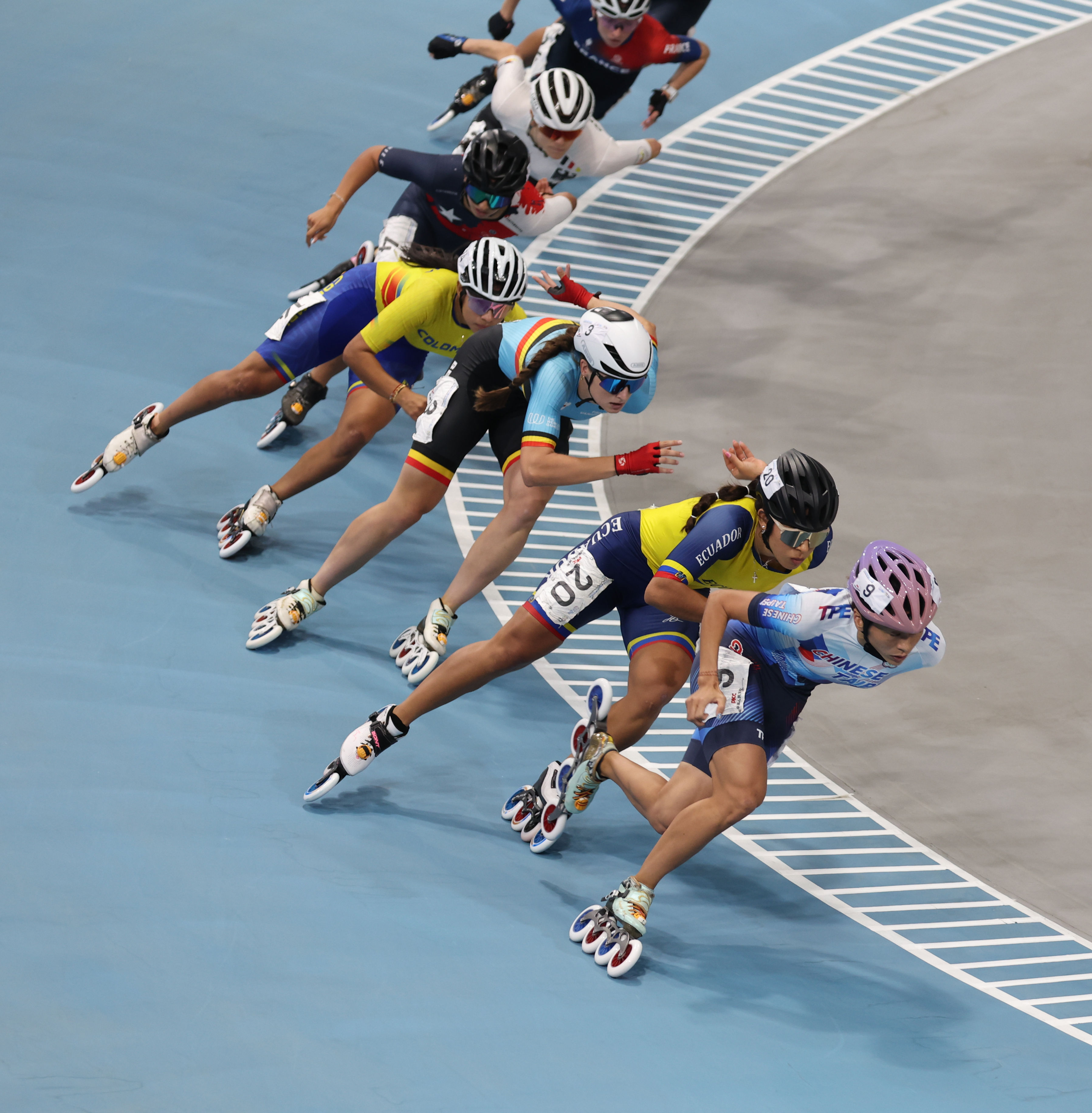 ▲▼台灣競速溜冰好手趙祖政在1000公尺爭先賽決賽遭推擠，痛失站上頒獎台的機會。（圖／中華奧會提供）