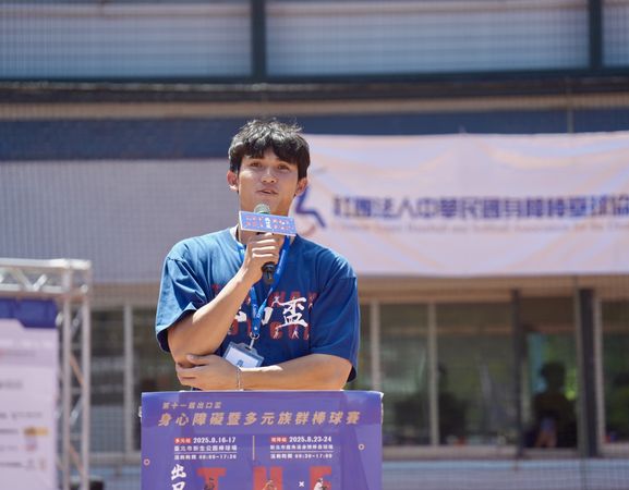 ▲▼陳文杰出席出口盃。（圖／中華民國身障棒壘球協會提供）
