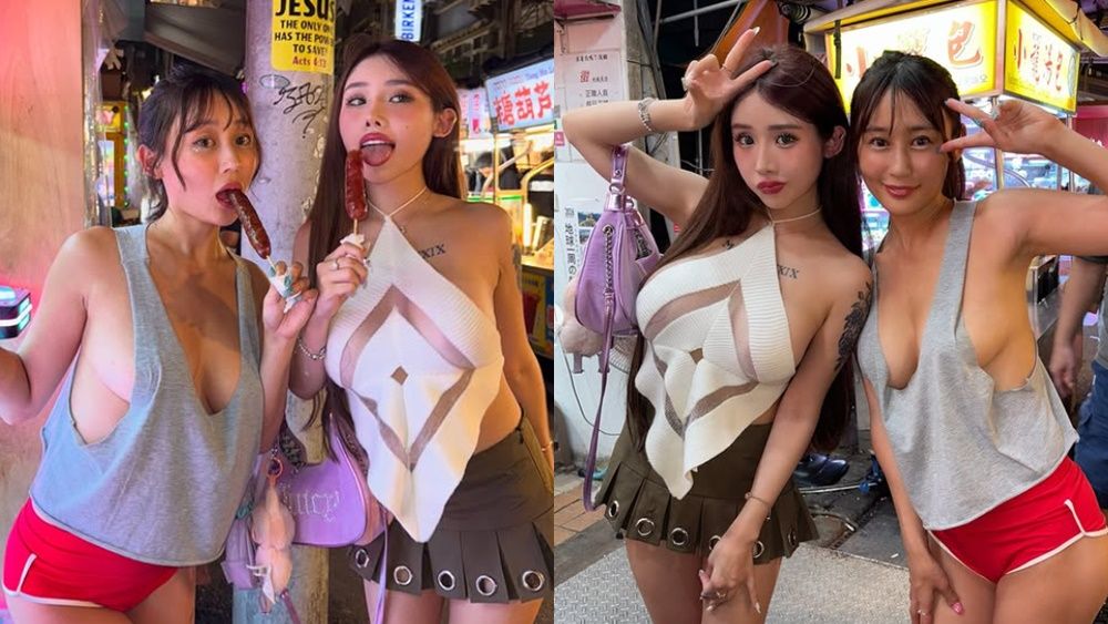 ▲▼macca無罩逛饒河。（圖／翻攝自Instagram／macca03x）