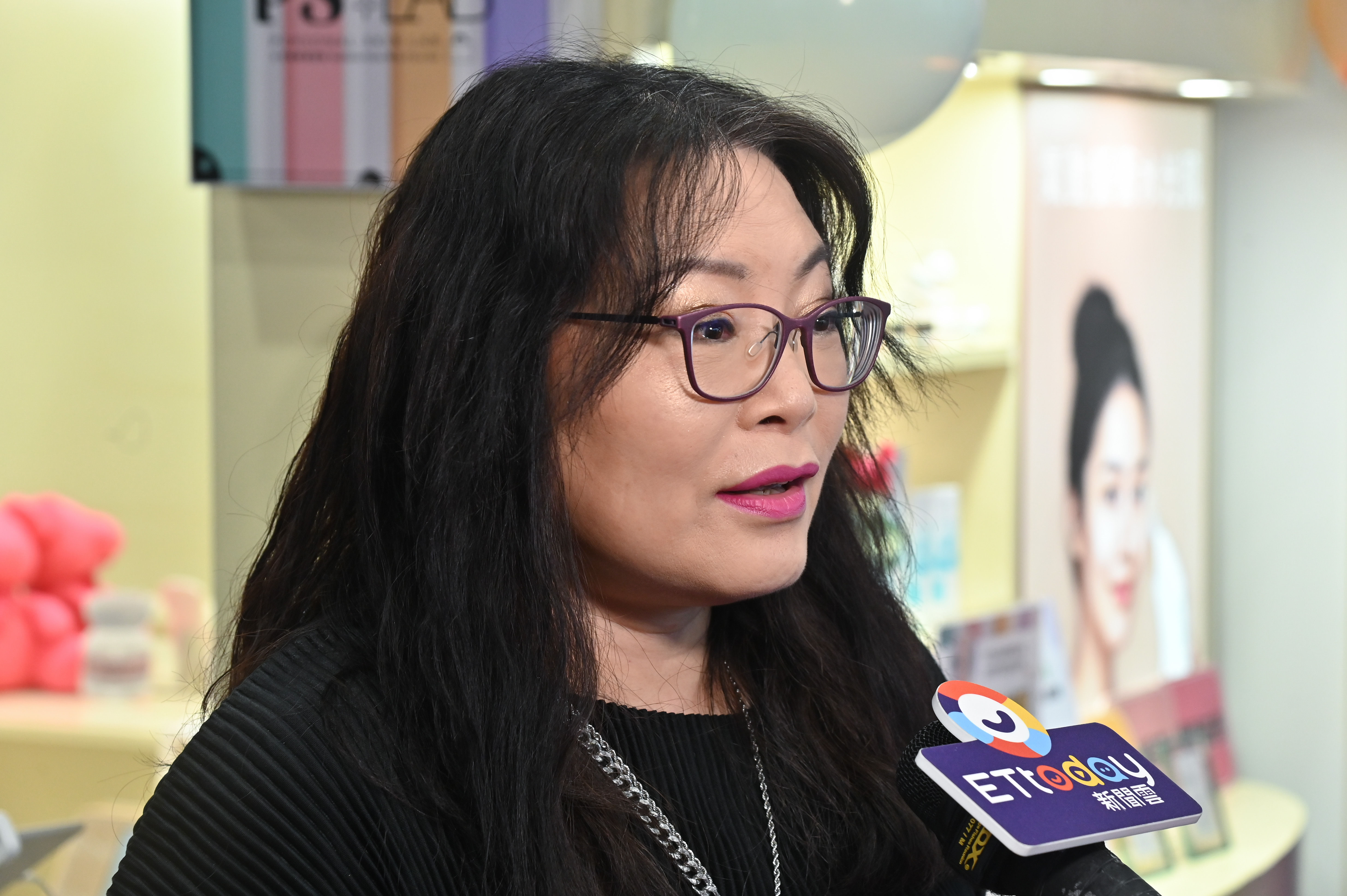 ▲▼東森自然美全新品牌「PS+LAB」參加世貿美容展，東森自然美總經理宋湘嵐受訪。（圖／記者李毓康攝）