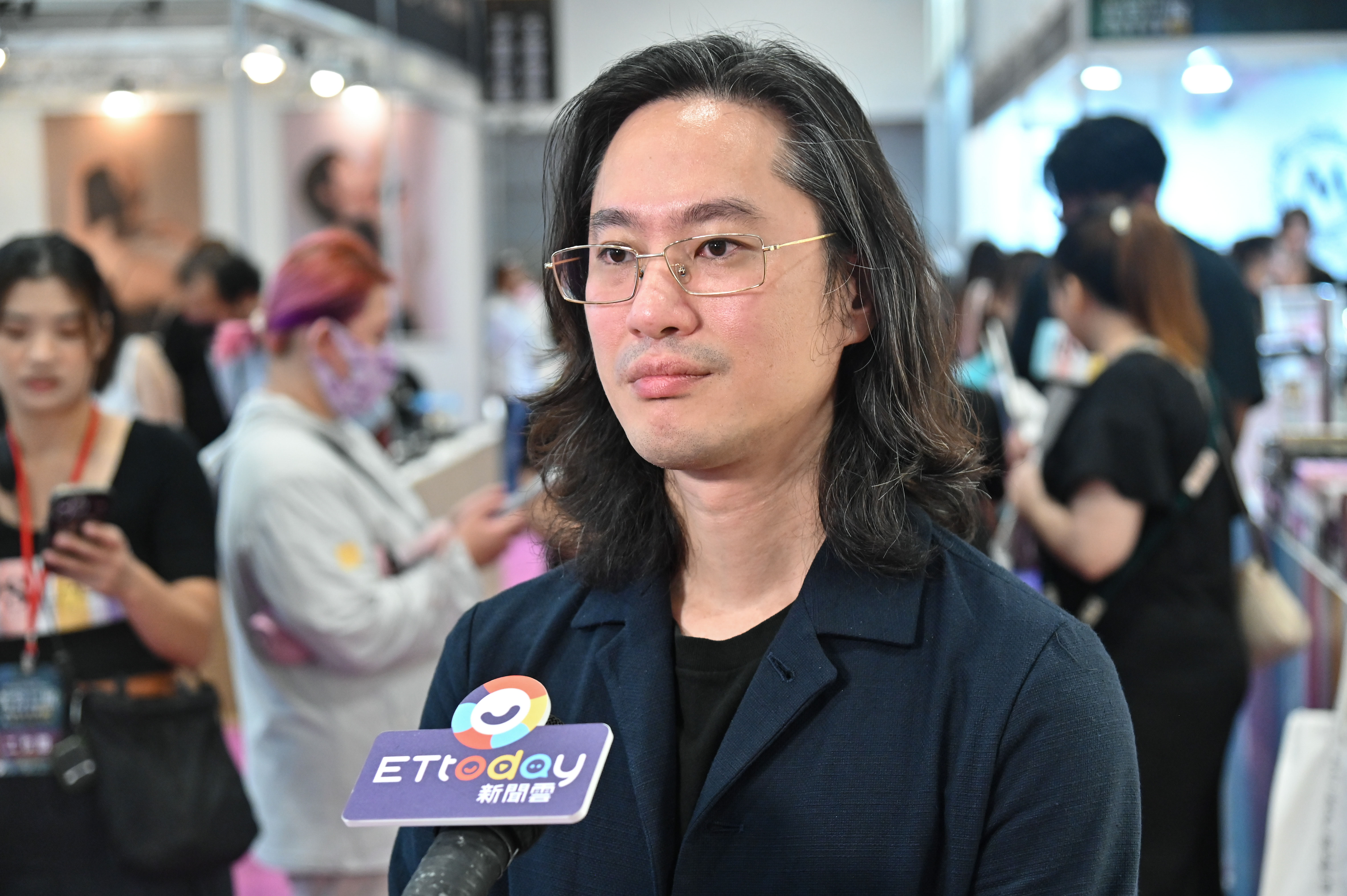 ▲▼東森自然美全新品牌「PS+LAB」參加世貿美容展，PS+LAB品牌總監葉韋志。（圖／記者李毓康攝）