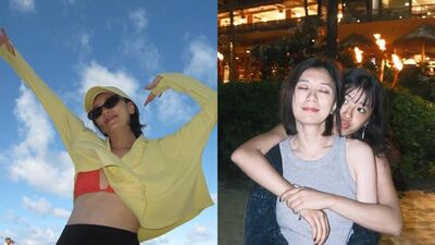 梧桐妹出賣「賈靜雯私房辣照」！　上衣外掀畫面流出