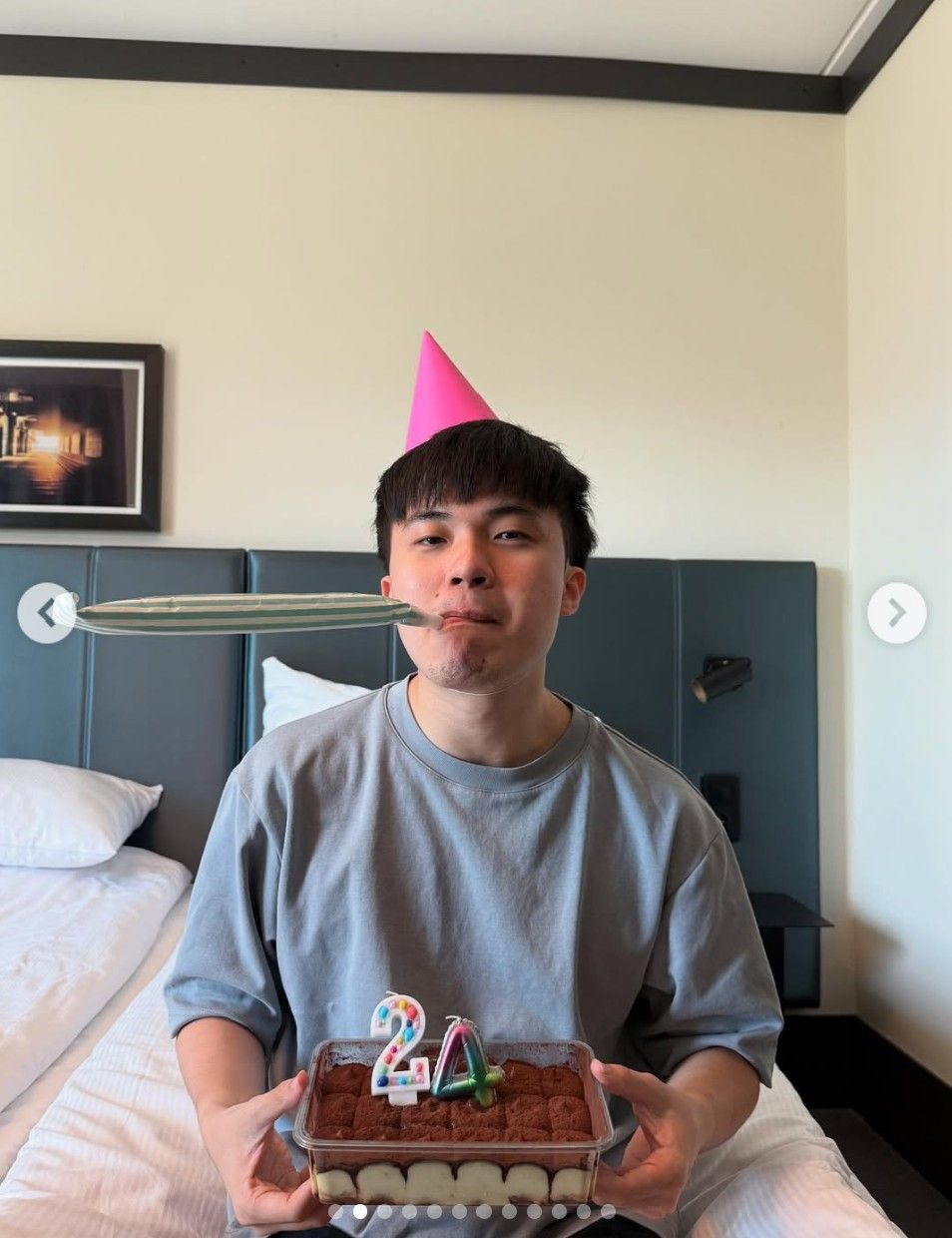 ▲▼台灣桌球一哥林昀儒曬出俏皮慶生照。（圖／翻攝自IG／lin__yun_ju_）