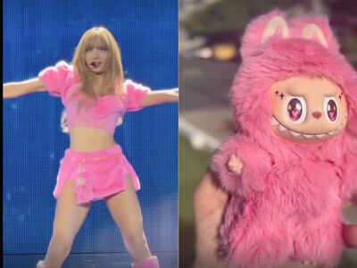 Lisa化身粉紅Labubu性感又可愛　掛著全球唯一公仔唱跳