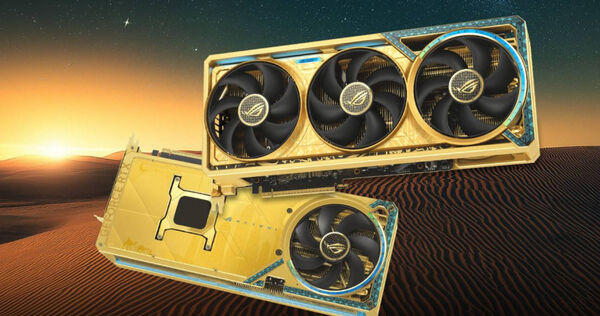 ROG Astral GeForce RTX 5090 Dhahab OC版，目前已於阿聯酋知名電商Microless上架開賣。（圖／翻攝自ROG官網）