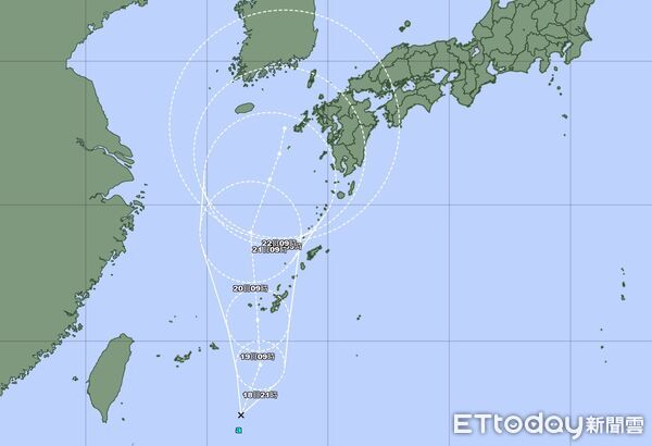 ▲▼熱帶性低氣壓。（圖／取自日本氣象廳網站）