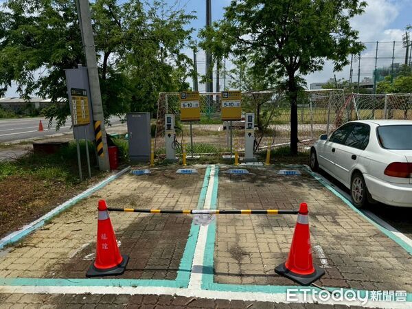 ▲台南市政府推動「區區有充電站」計畫，第2批9處16席充電格位18日正式啟用。（記者林東良翻攝，下同）